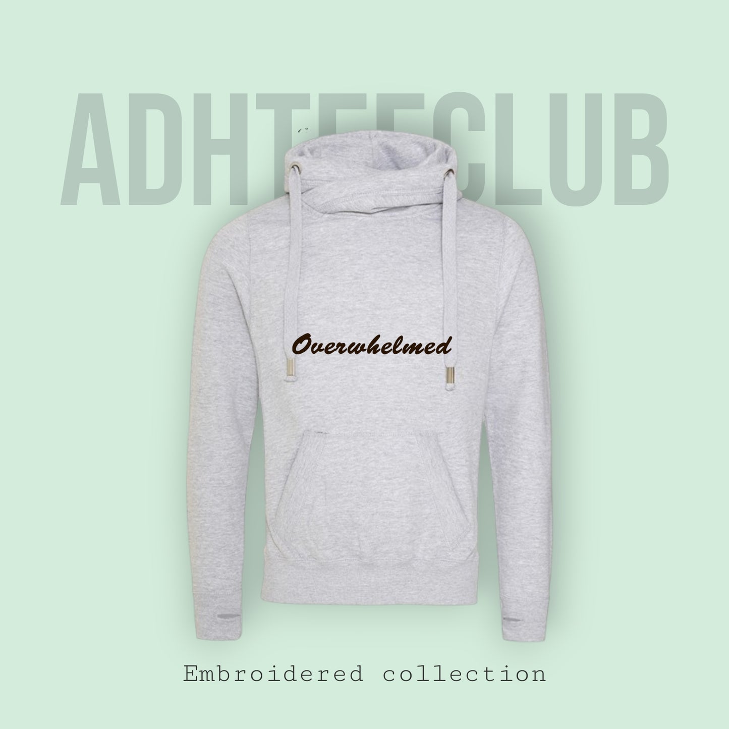 Chunky Hoodie embroidered overwhelmed