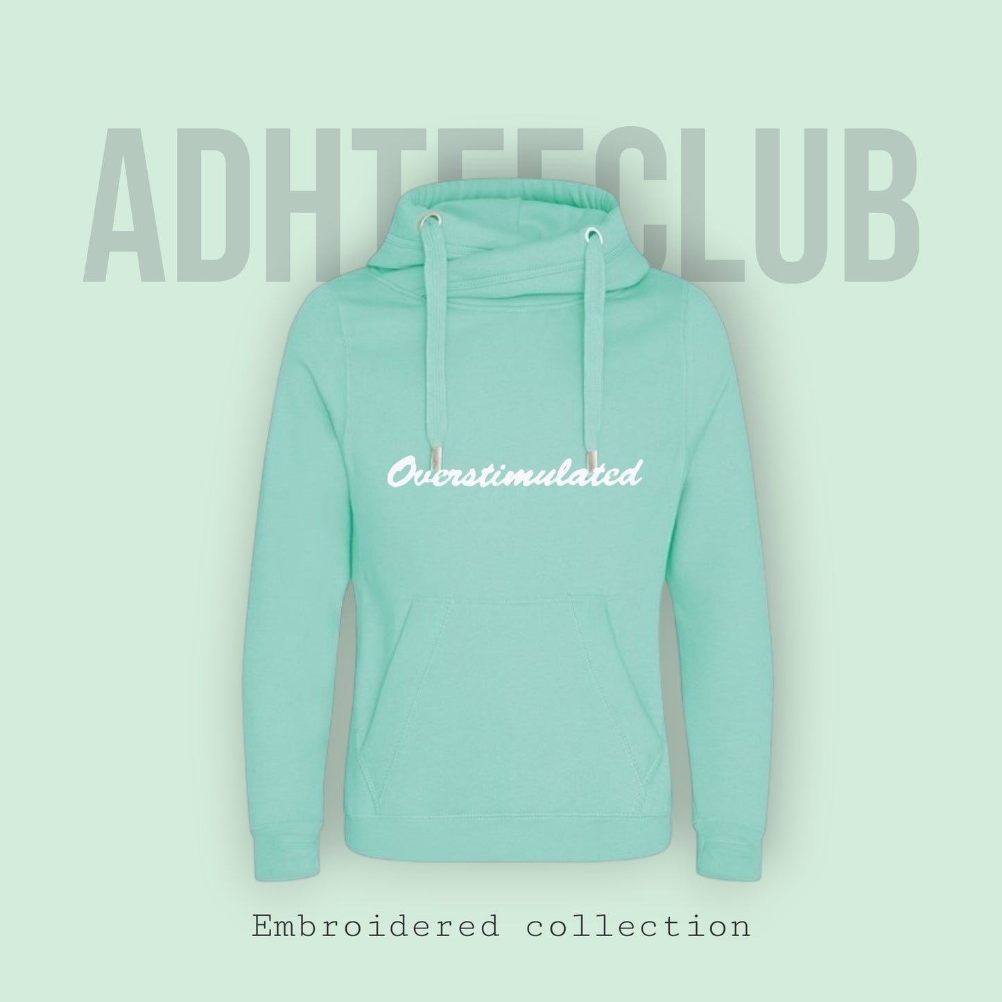 Chunky Hoodie embroidered overstimulated