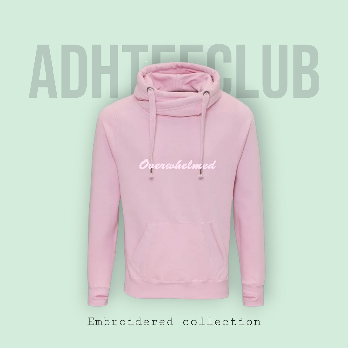 Chunky Hoodie embroidered overwhelmed