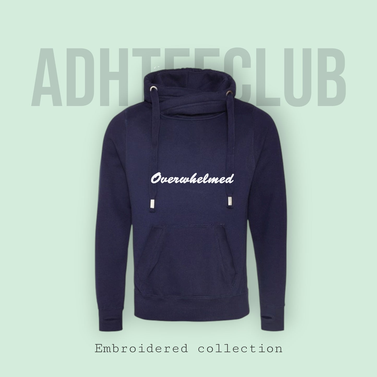 Chunky Hoodie embroidered overwhelmed