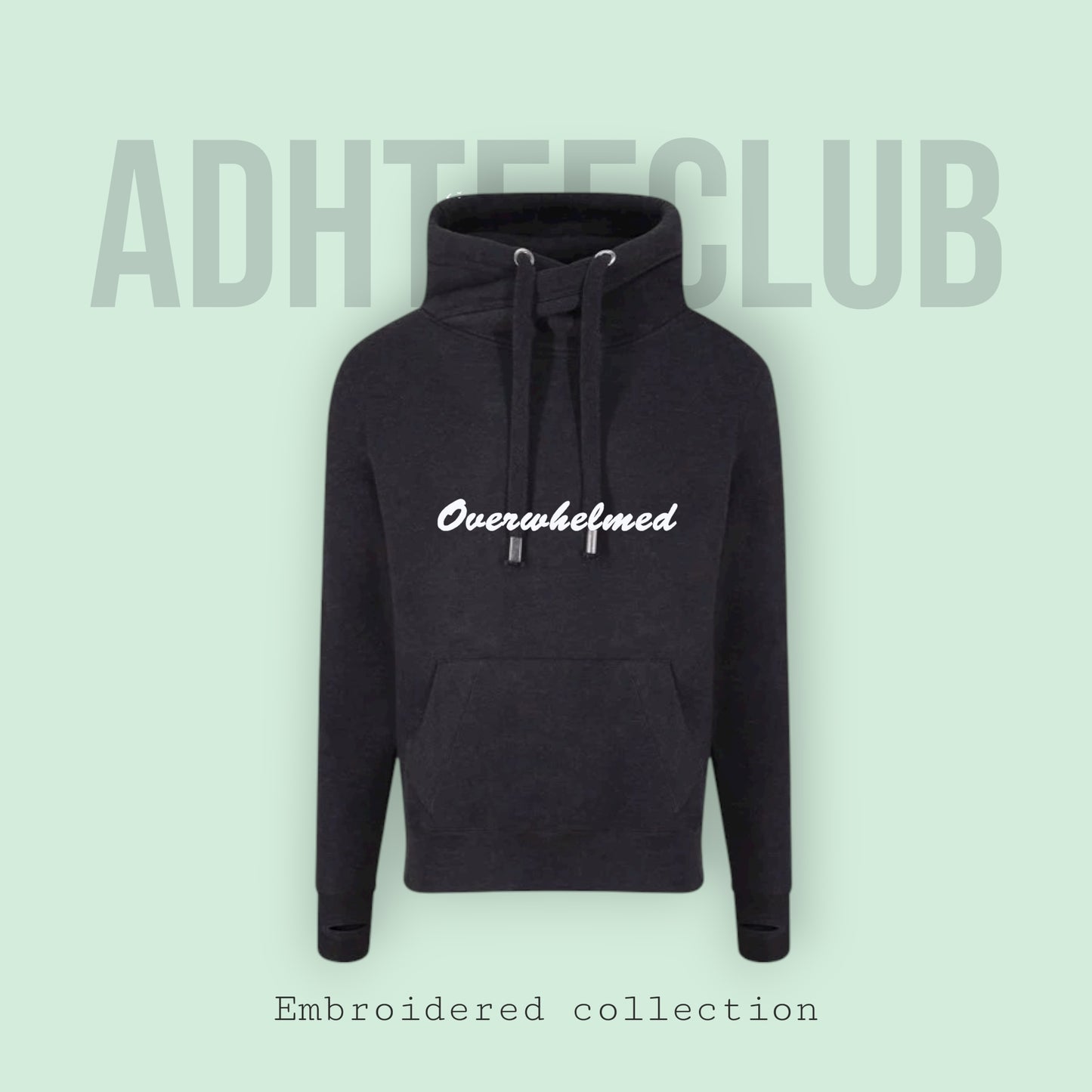 Chunky Hoodie embroidered overwhelmed