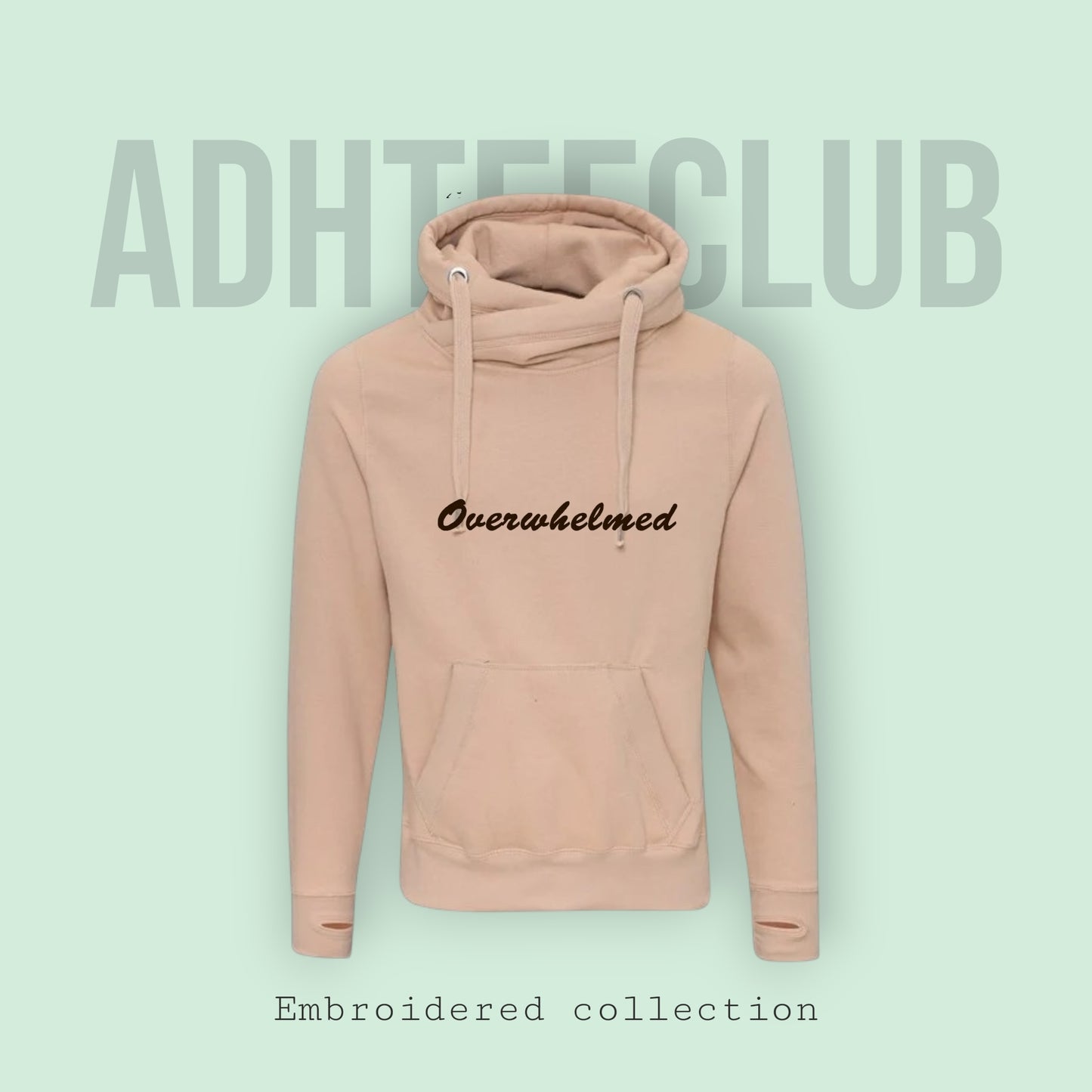 Chunky Hoodie embroidered overwhelmed