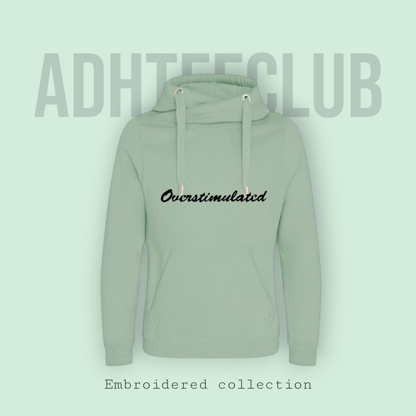 Chunky Hoodie embroidered overstimulated